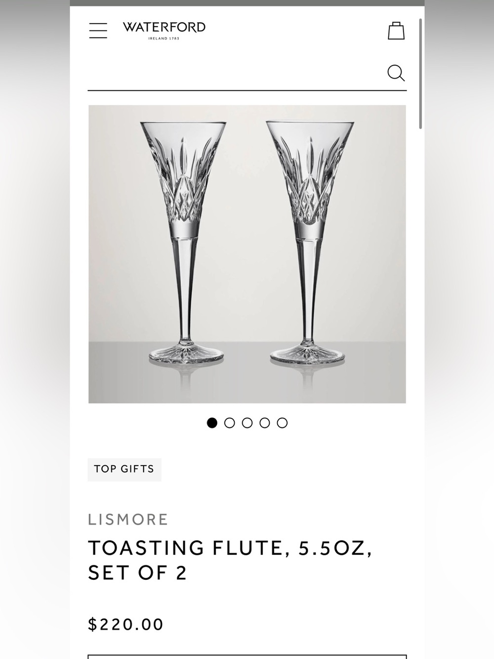 Waterford Champagne Glasses